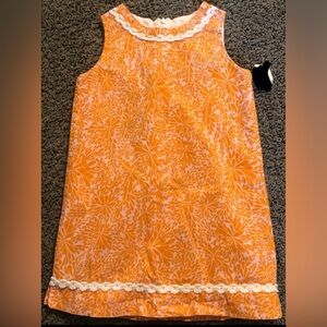 Bailey Boys Classics Girls Sleeveless Dress Orange White Floral Size 6